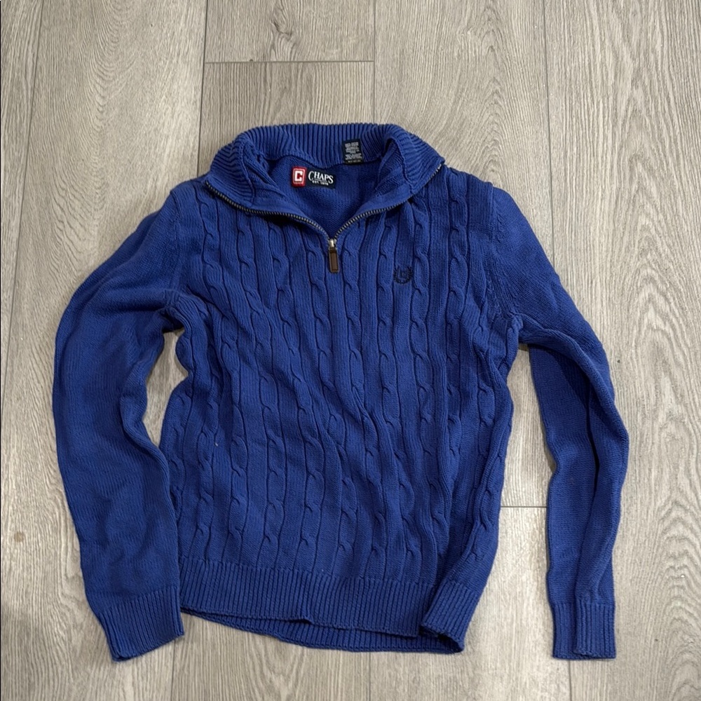 Chaps Blue Cable Knit Men's Sweater